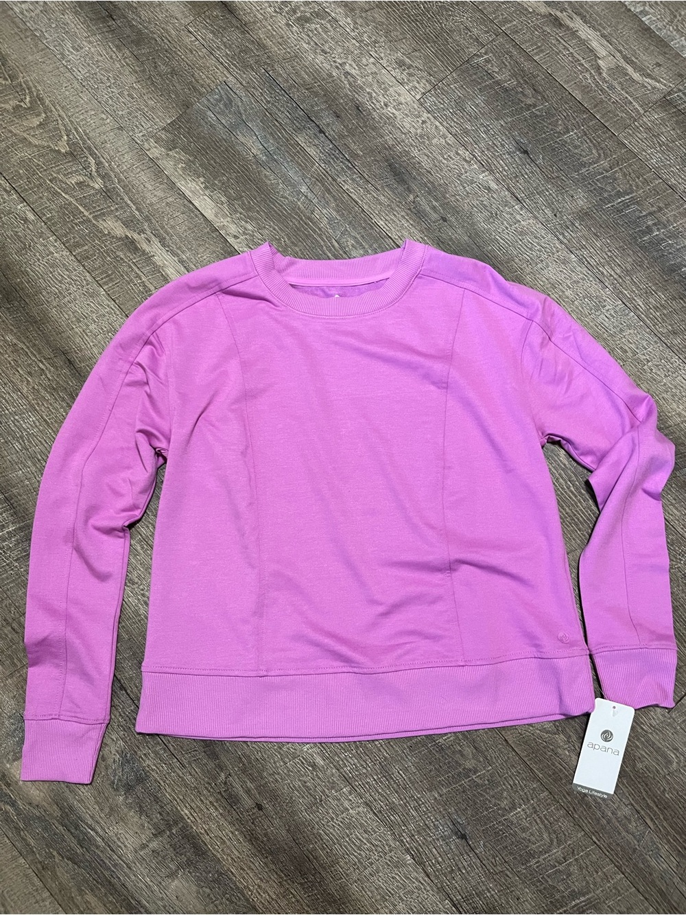Apana Pink-Purple Pullover Athletic Sweater